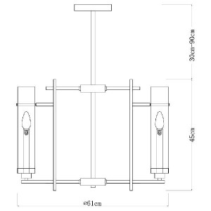 Потолочная люстра Hugo A1688LM-6CC