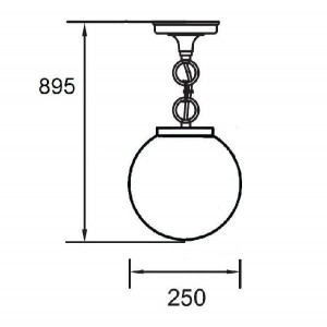 Уличный светильник подвесной 88205S Bl