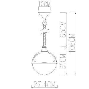 Уличный светильник подвесной Monaco A1495SO-1BK