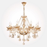 Подвесная люстра Diamond 10052/8 золото/тонированный хрусталь Strotskis