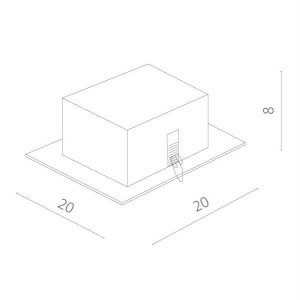 Точечный светильник Cardani Semplice A5949PL-1WH