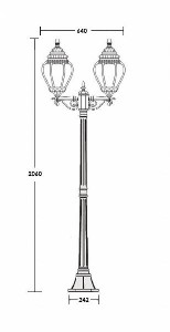 Наземный фонарь 89508L А Bl