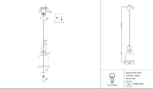 Подвесной светильник Tone P002PL-01BZ