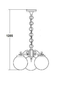 Уличный светильник подвесной 88270/3L Bl