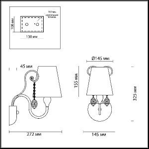 Бра Gaellori 3393/1W