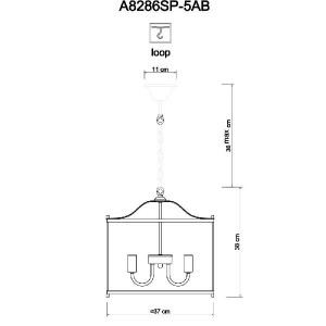 Подвесной светильник Bruno A8286SP-5AB