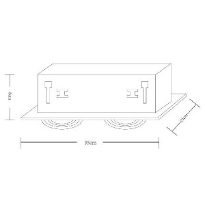 Точечный светильник Cardani Semplice A5949PL-2BK