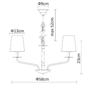 Подвесная люстра Edda A1048LM-6CC