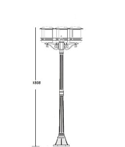 Наземный фонарь 68308 B Bl