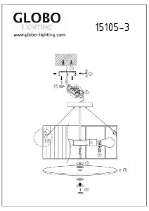 Подвесной светильник La Nube 15105-3