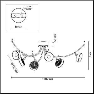 Потолочная люстра Fineca 3812/42CL