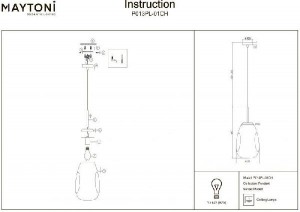 Подвесной светильник Mabell P013PL-01C