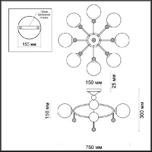 Потолочная люстра Jolly 3953/8C