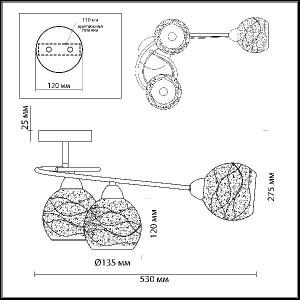 Потолочная люстра Nevette 3063/3C