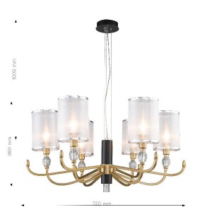 Подвесная люстра Una 2701-6P