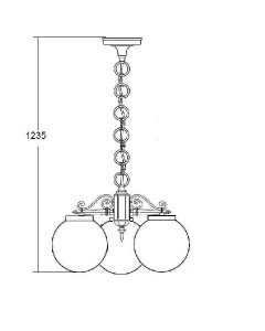 Уличный светильник подвесной 88270/3S Bl