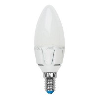 Лампочка светодиодная  LED-C37-6W/WW/E14/FR/DIM PLP01WH картон