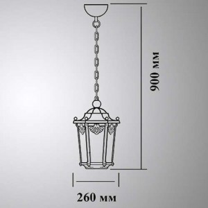 Уличный светильник подвесной Ретро 42-001-ЧЗ