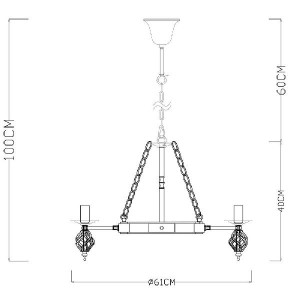 Подвесная люстра Cartwheel A4550LM-8CK