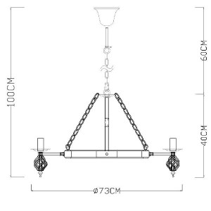 Подвесная люстра Cartwheel A4550LM-6CK