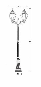 Наземный фонарь 89509L А Bl