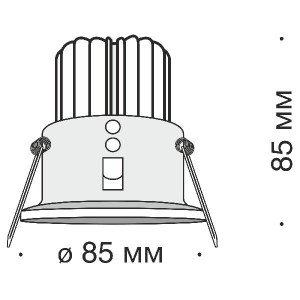 Точечный светильник Zoom DL034-2-L12W