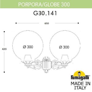 Настенный светильник уличный Globe 300 G30.141.000.WXE27