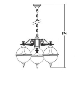 Уличный светильник подвесной 88470/3 Bl