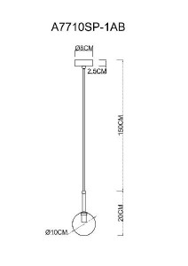 Подвесной светильник Cameron A7710SP-1AB