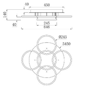 Потолочная люстра Rapid A2500PL-5WH