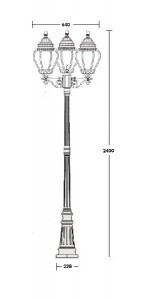 Наземный фонарь 89509L В Bl