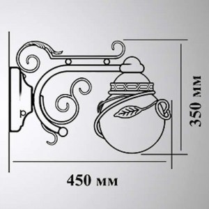 Настенный фонарь уличный Галактика 31-002-ЧЗ