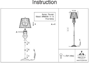 Торшер Triumph ARM288-11-G