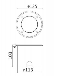 Встраиваемый светильник уличный W7036A