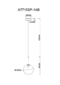 Подвесной светильник Cameron A7715SP-1AB