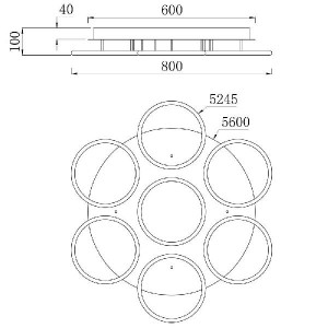 Потолочная люстра Rapid A2500PL-7BK