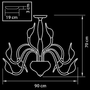 Потолочная люстра CIGNO COLLO 751187