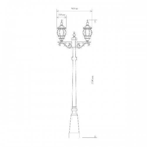 Наземный фонарь Farola NLG99HL004 черный нов.уп