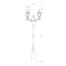 Наземный фонарь Farola NLG99HL004 черный нов.уп