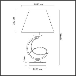 Интерьерная настольная лампа Fleur 4541/1T