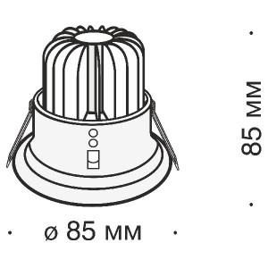 Точечный светильник Zoom DL034-2-L8W