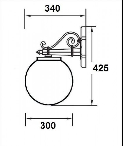 Настенный фонарь уличный  88202L Bl