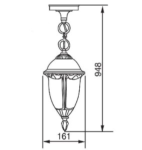 Уличный светильник подвесной 89105S Bl
