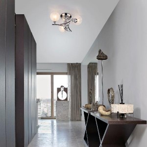 Потолочная люстра 3353 3353/3 хром/белый