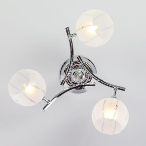 Потолочная люстра 3353 3353/3 хром/белый