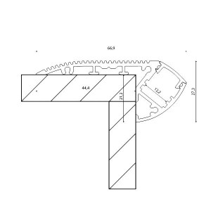 Профиль для светодиодной ленты  ARC-2744STEP