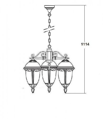 Уличный светильник подвесной  89170/3L Bl