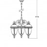 Уличный светильник подвесной  89170/3L Bl
