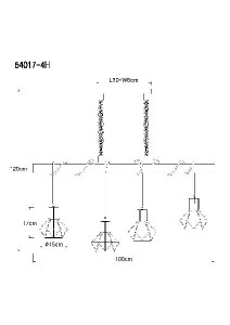 Подвесной светильник Priska 54017-4H