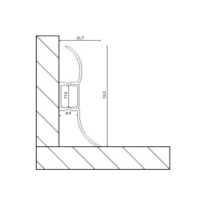 Профиль для светодиодной ленты  ARC-5319PL